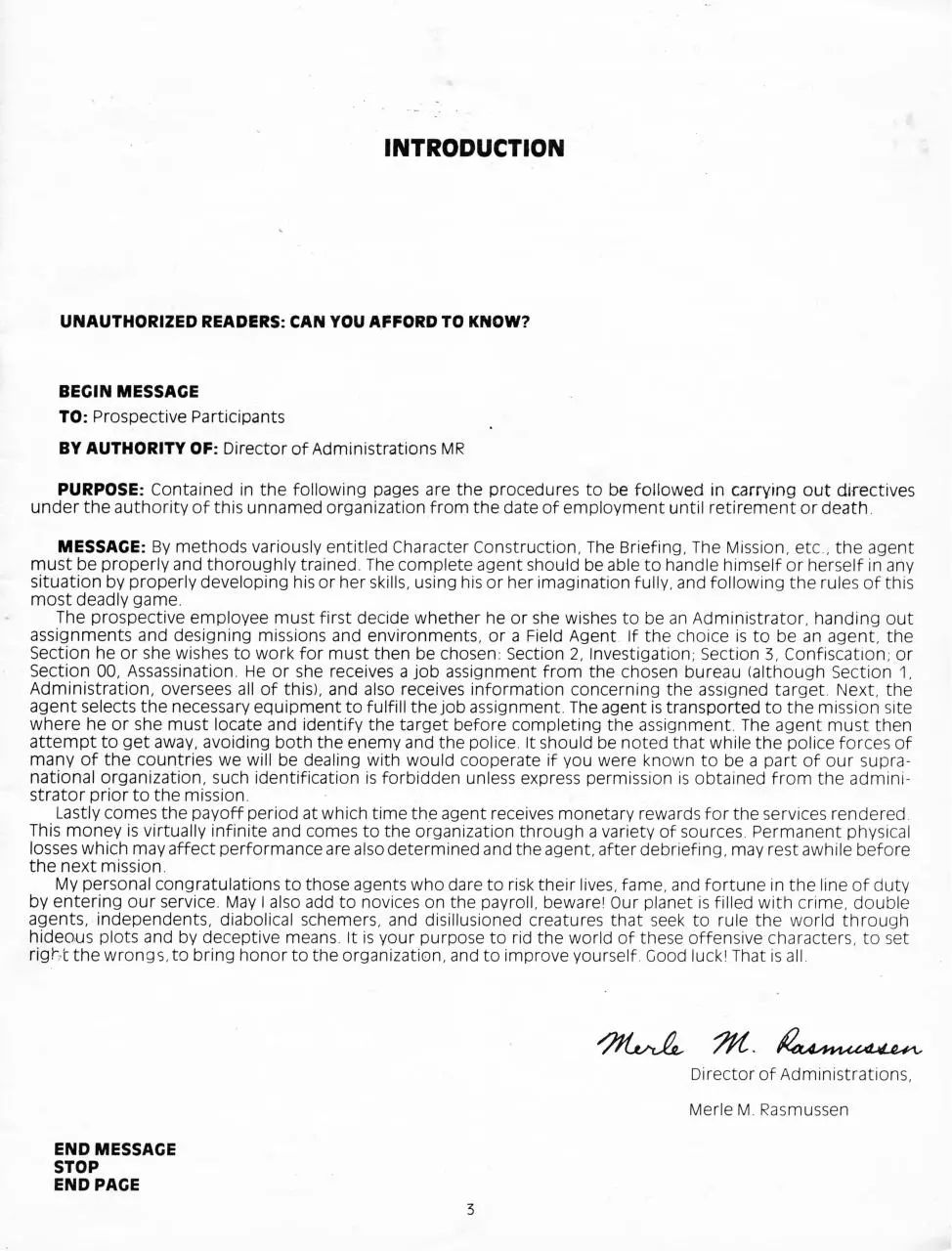 Page 5 of 68, Top Secret The Espionage RPG