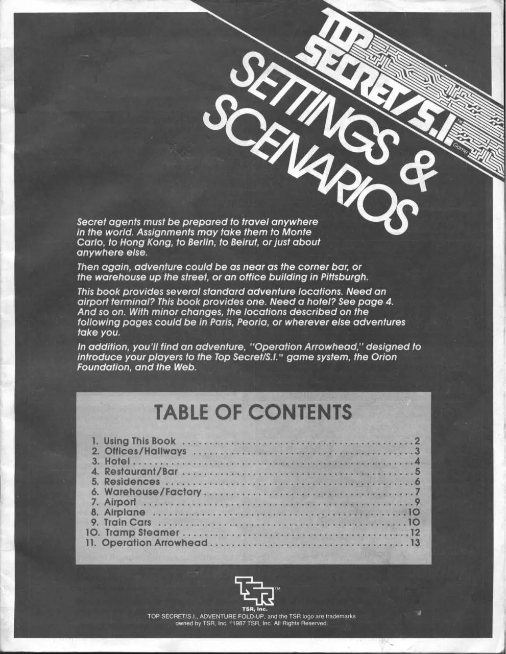 Page 1 of 24, TSR Top Secret S.I. RPG Settings & Scenarios (Boxed set)