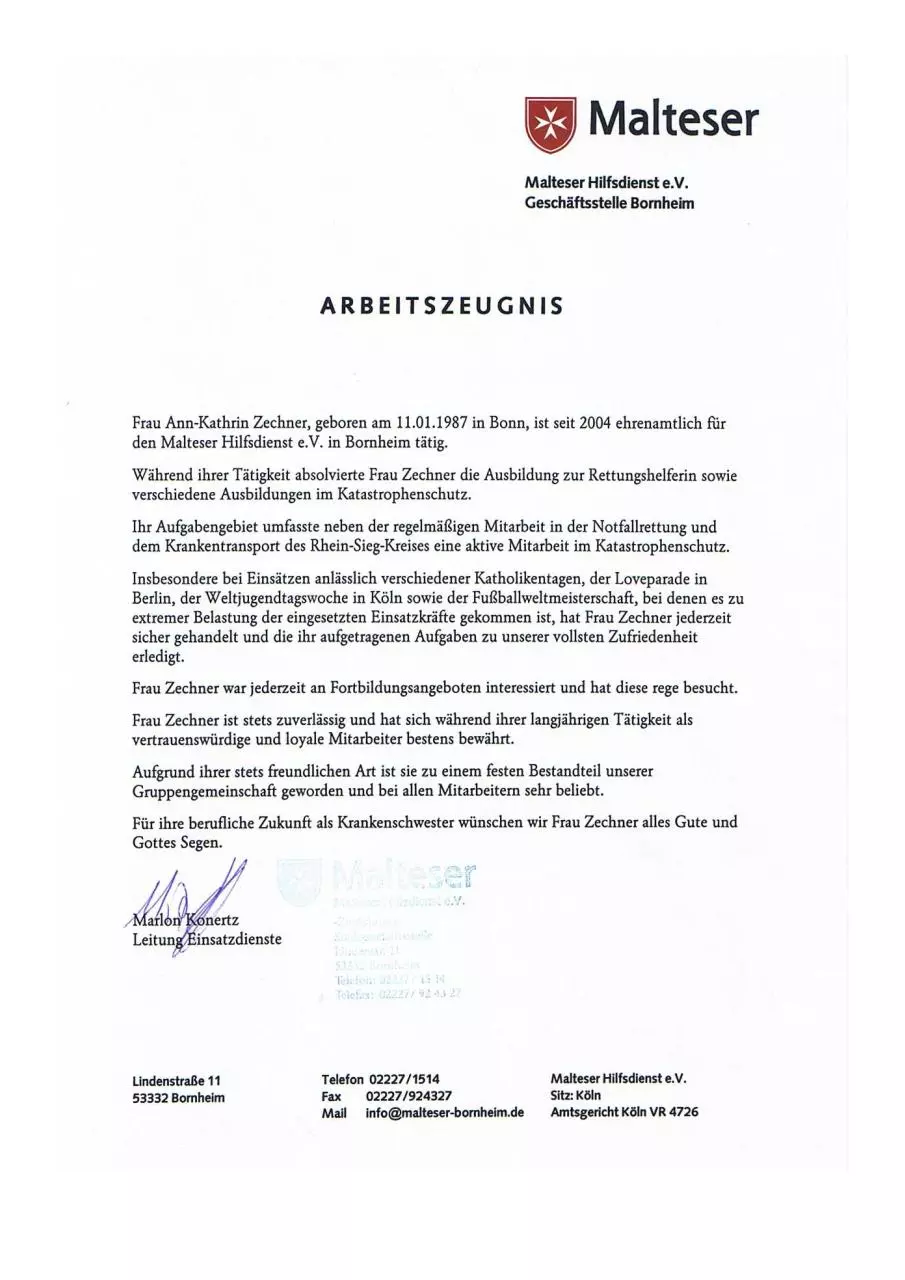 Page 1 of 1, AZ Malteser Zechner