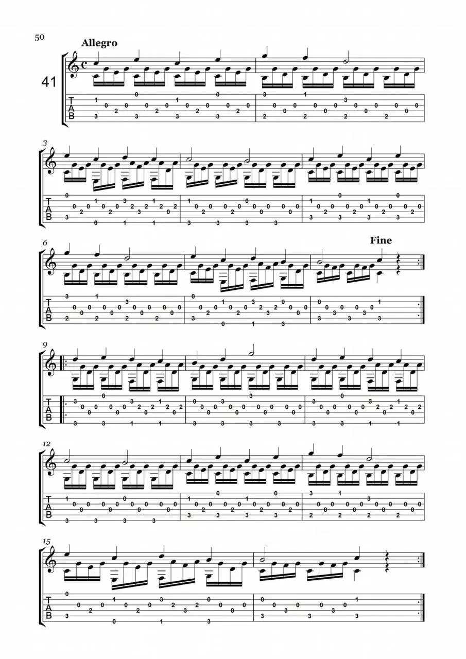 Page 5 of 9, Niccollò Paganini Integral for guitar solo