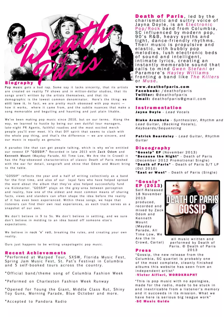 Page 1 of 5, 2014presskit