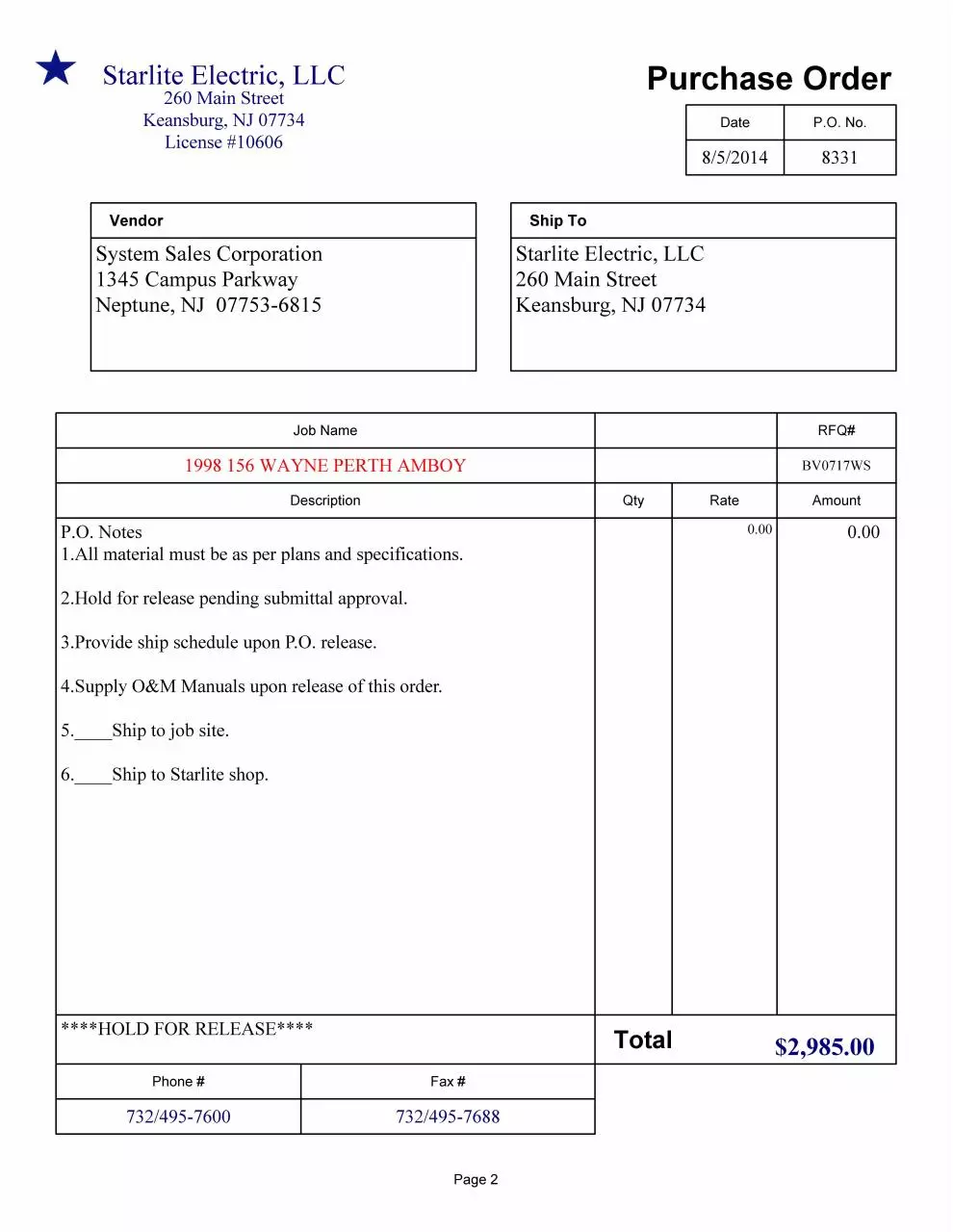 Page 2 of 7, PO 8331 w. SS Quote