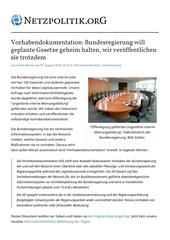 Page 1, Vorhabendokumentation: Bundesregierung