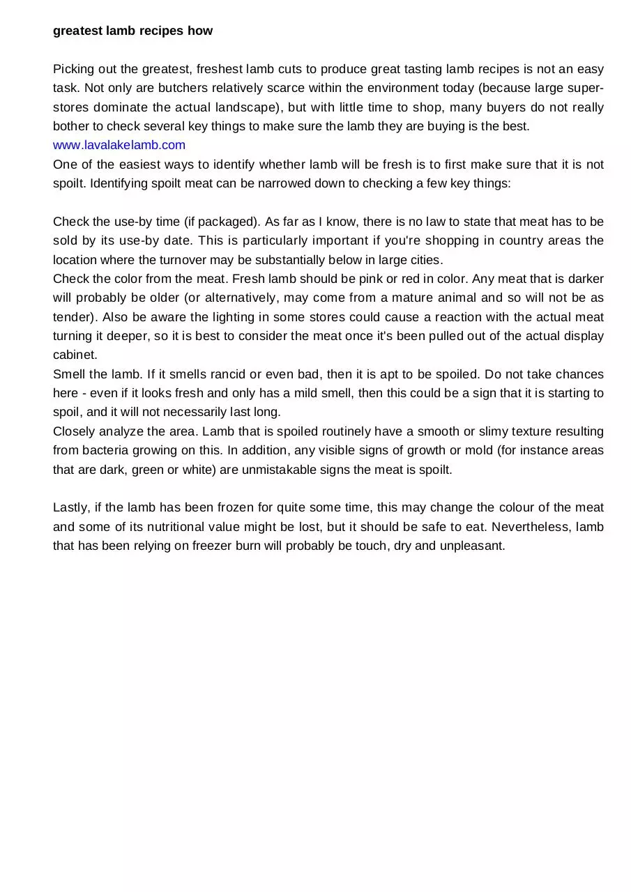 Document preview - greatest lamb recipes  how1621.pdf - Page 1/1