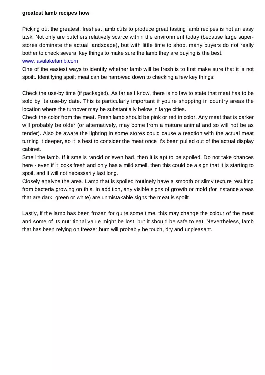 Page 1 of 1, greatest lamb recipes how1621