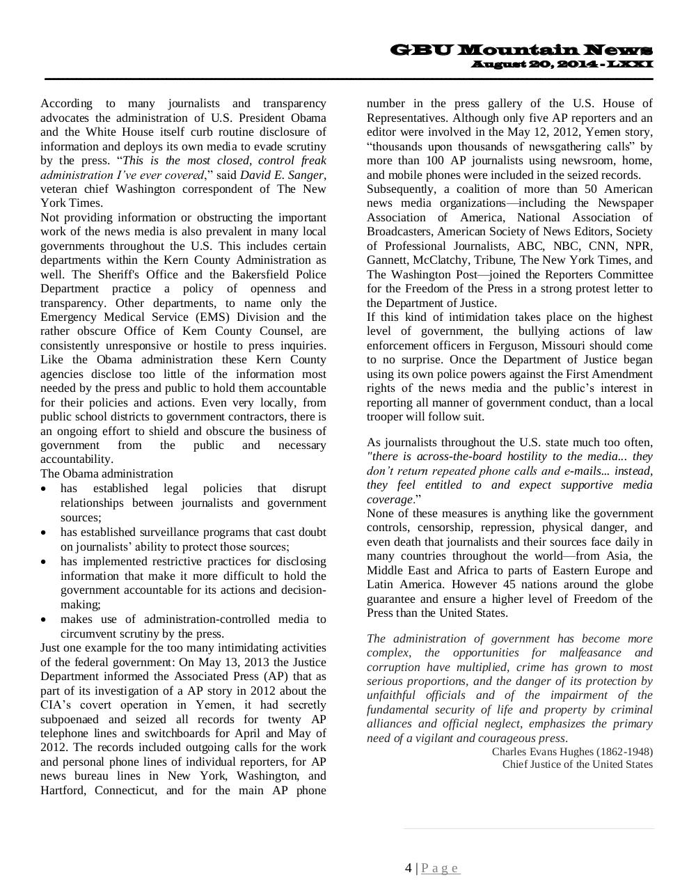GBU Mountain News LXXI - August 20, 2014.pdf - page 4/39
