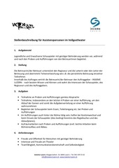 Page 1, Stellenbeschreibung Betreuung