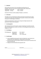 Page 2, Stellenbeschreibung Betreuung