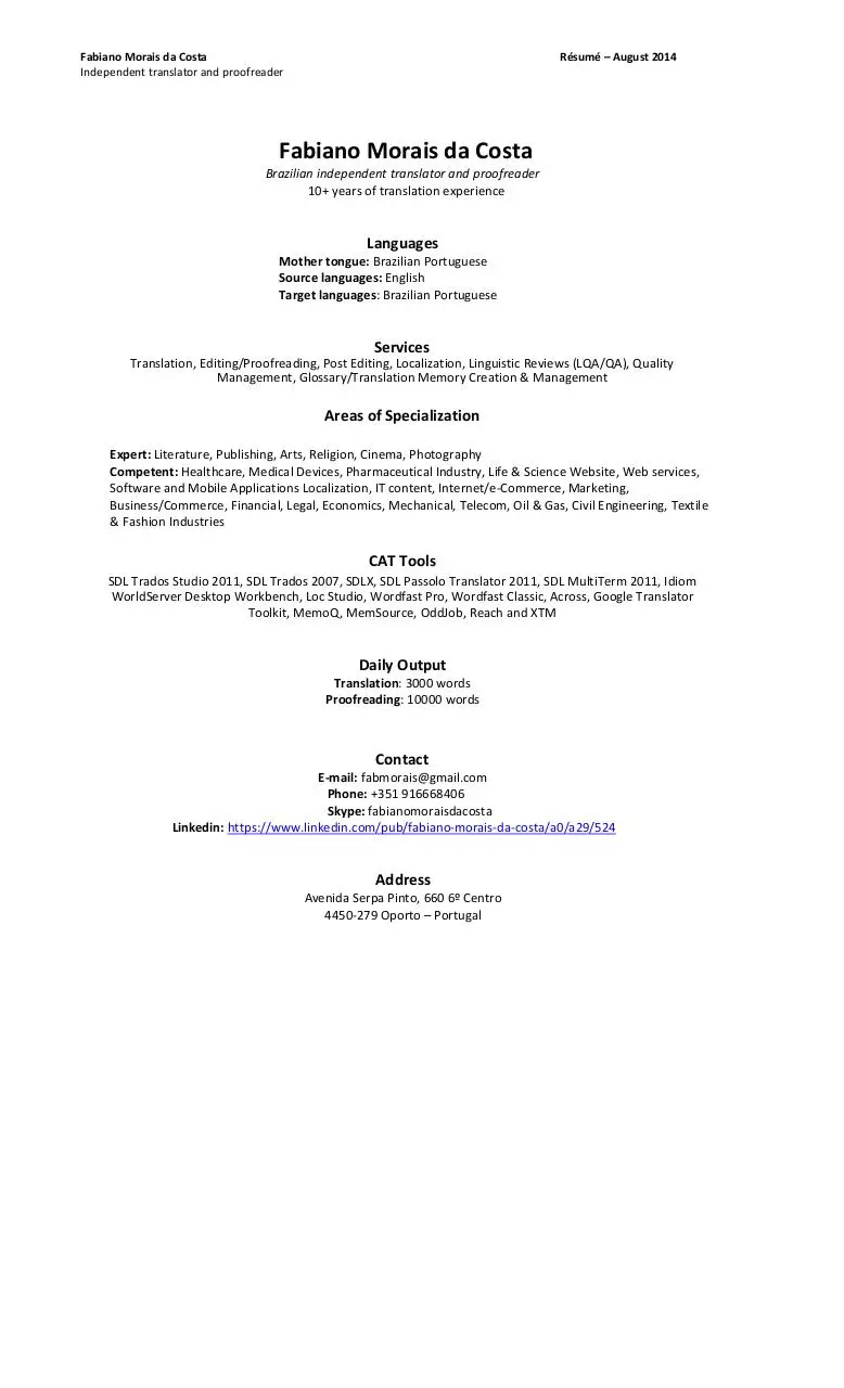 Page 1 of 3, CV En Fabiano 2014