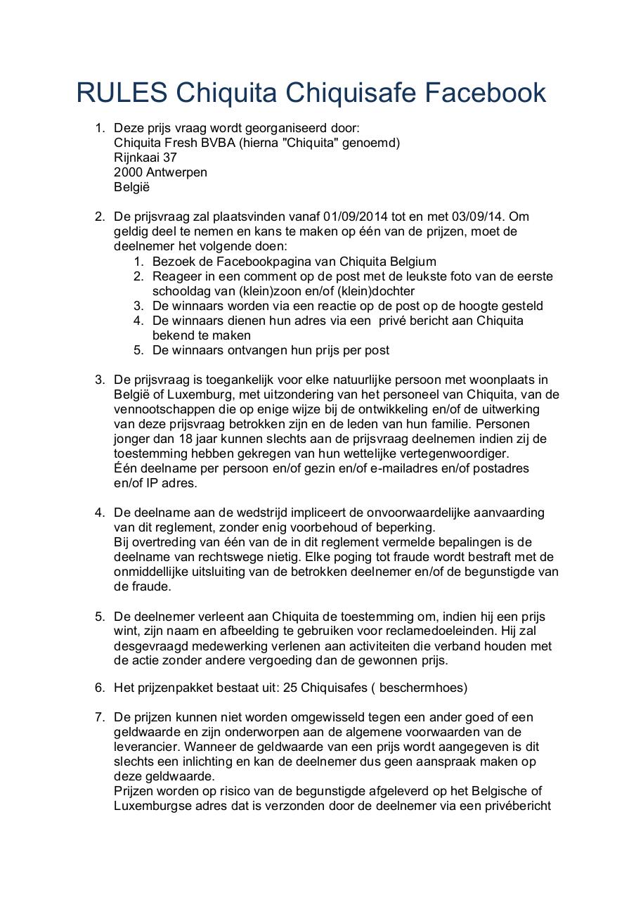 Document preview Rules Chiquisafe NL.pdf - page 1/2
