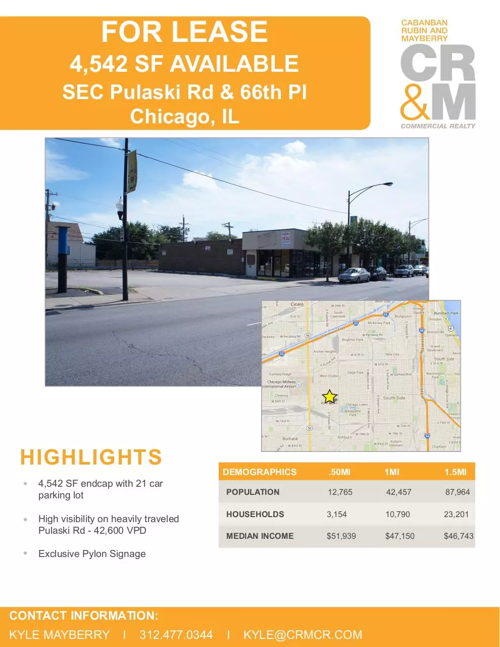 Page 1 of 3, 6639 Pulaski Rd. Chicago, IL Brochure