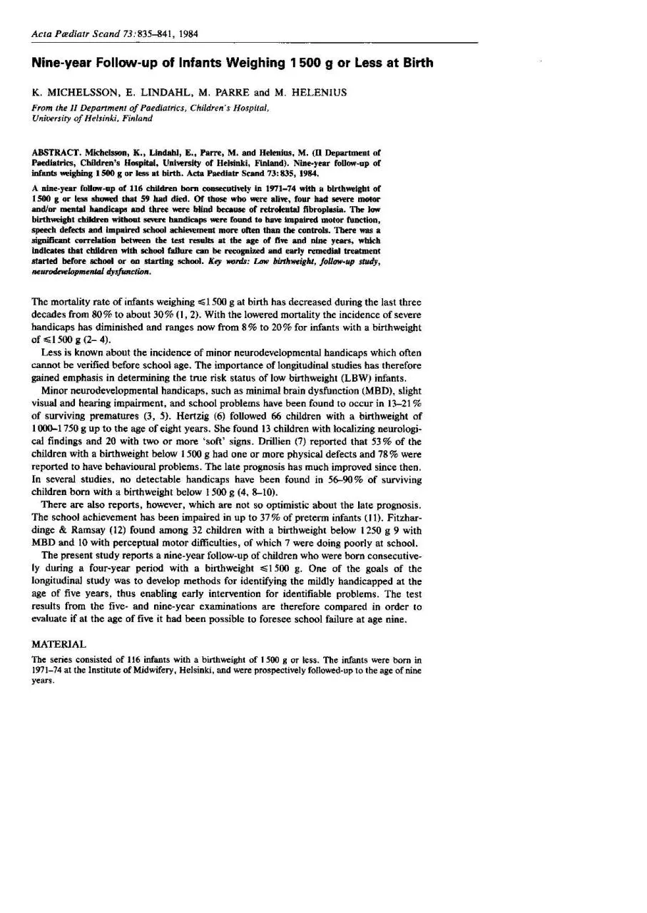 Page 1 of 7, 9 y follow up 1500g less