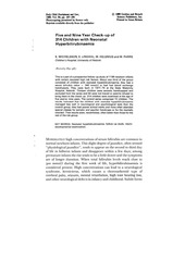 Page 1, five and nine year children with neonatal hyperbilirubinemia