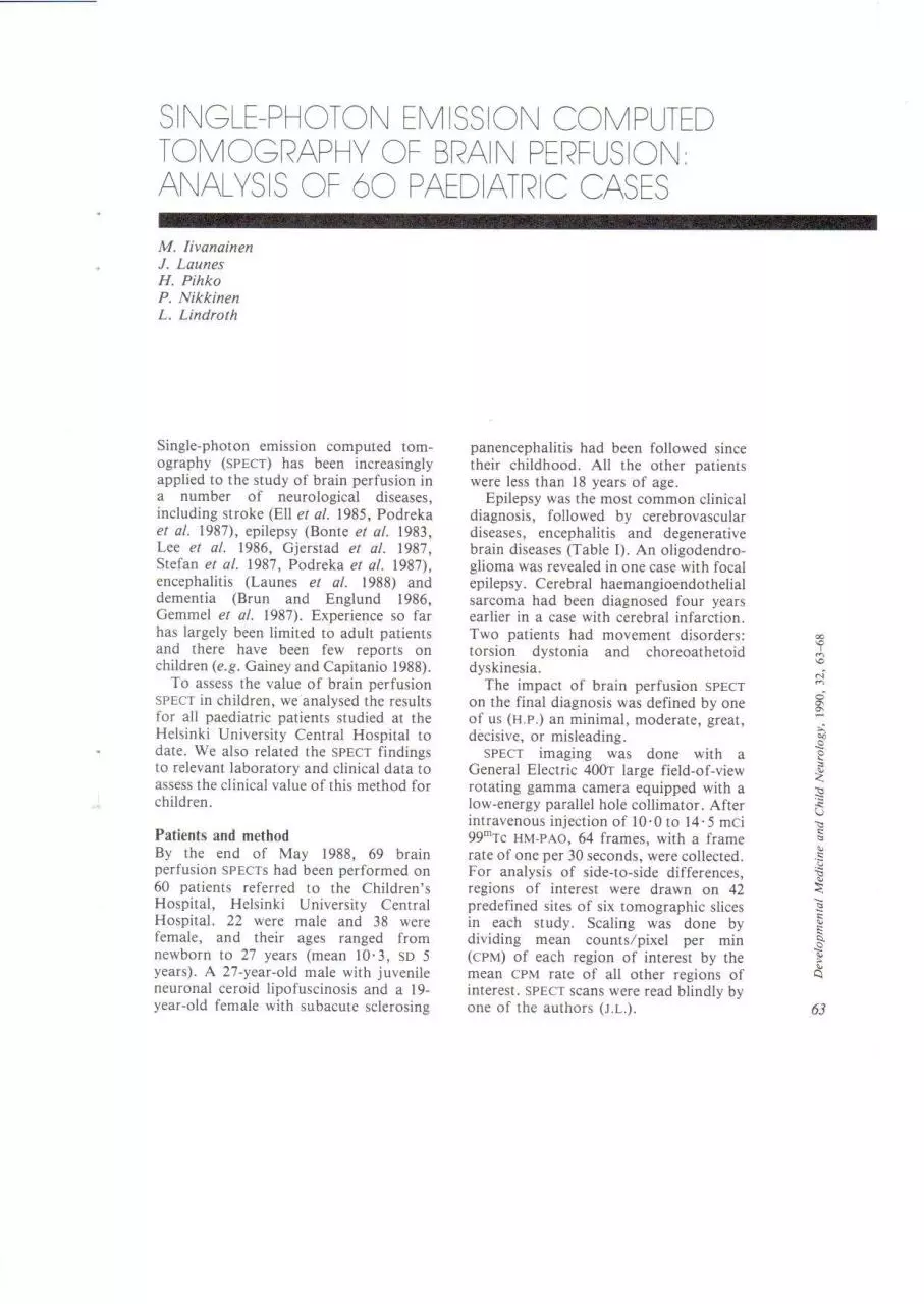 Page 1 of 6, spect in 60 children