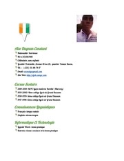 Page 1, Emploi Cote Ivoire CV Atse Dagnan Constant