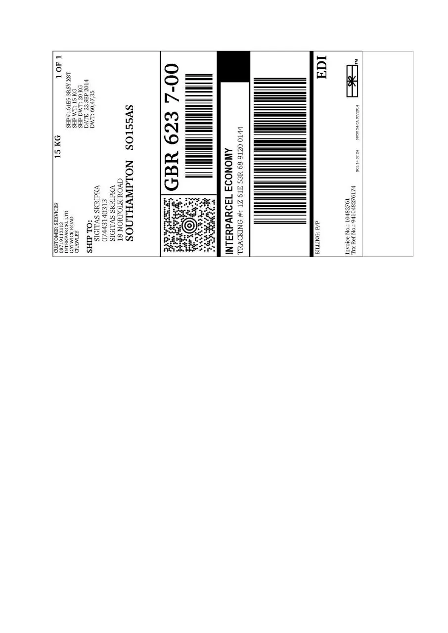 Page 1 of 1, Shipping Labels (941048276174)