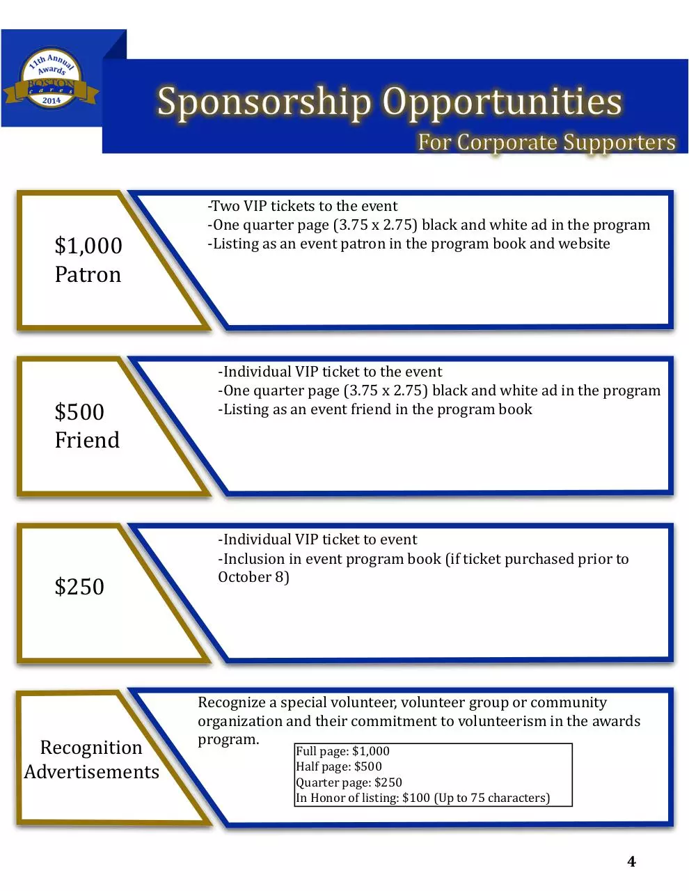 Page 5 of 14, 2014BostonCaresAwardsSponsorshipPacket