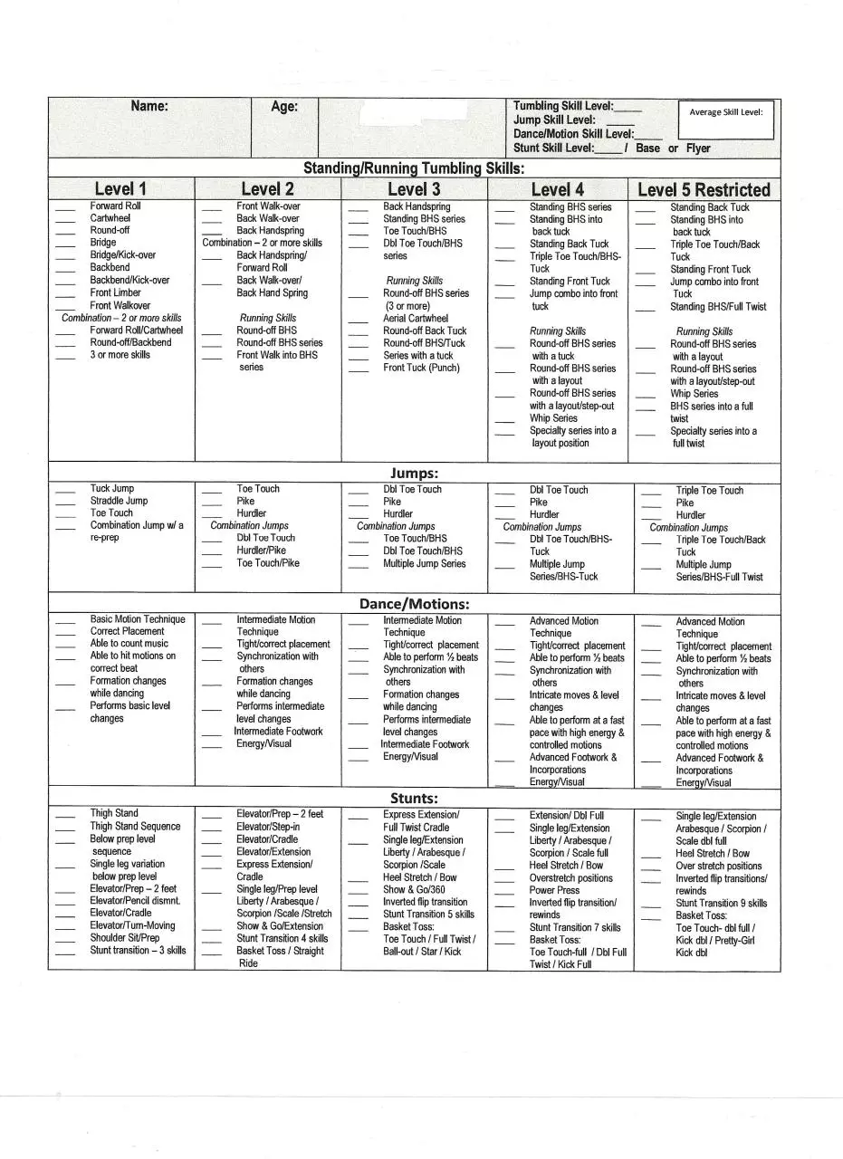 Document preview - SKILLS CHART.pdf - Page 1/1