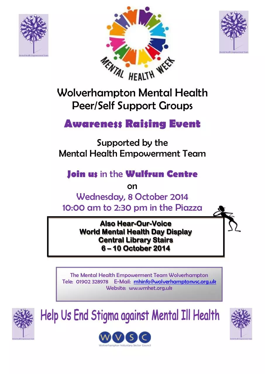 Page 1 of 1, Self Support Groups WMHD 2014