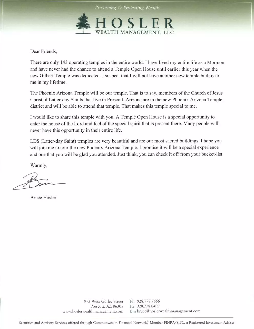 Document preview - Temple Letter from Bruce.pdf - Page 1/1