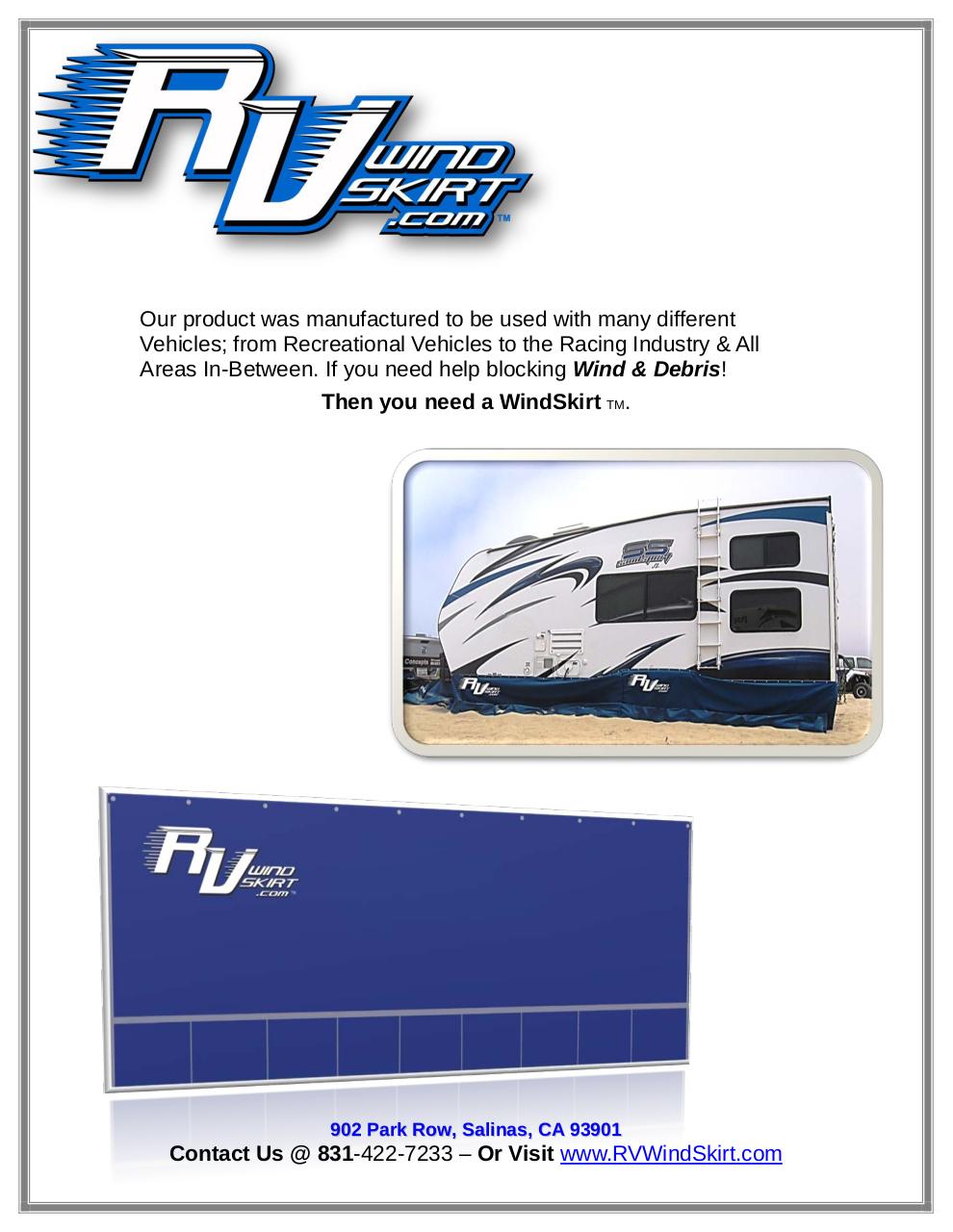 Document preview RV WindSkirt New Product Flyer.pdf - page 1/1