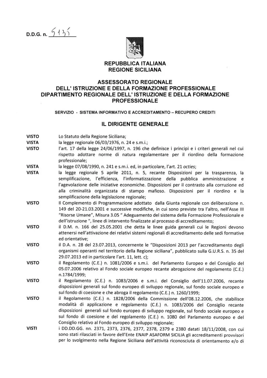 Page 1 of 3, DDG 5135 del 06 ottobre 2014