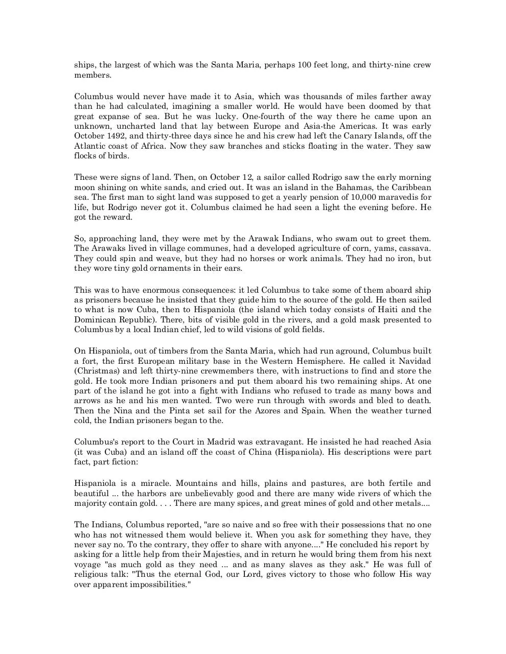Page 2 of 19, Peoples History ch 1