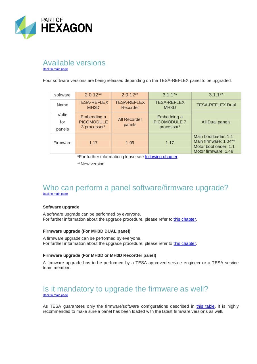 MH3D News, TESA-REFLEX software release (2.0.12 & 3.1.1), EN.pdf - page 2/14