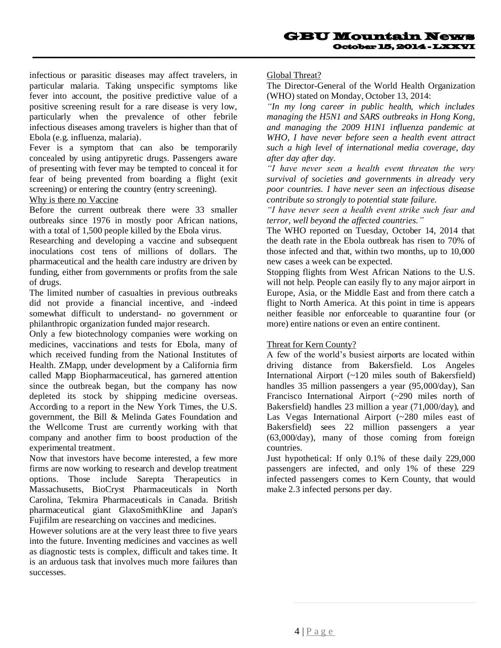 GBU Mountain News LXXVI - October 15, 2014.pdf - page 4/33