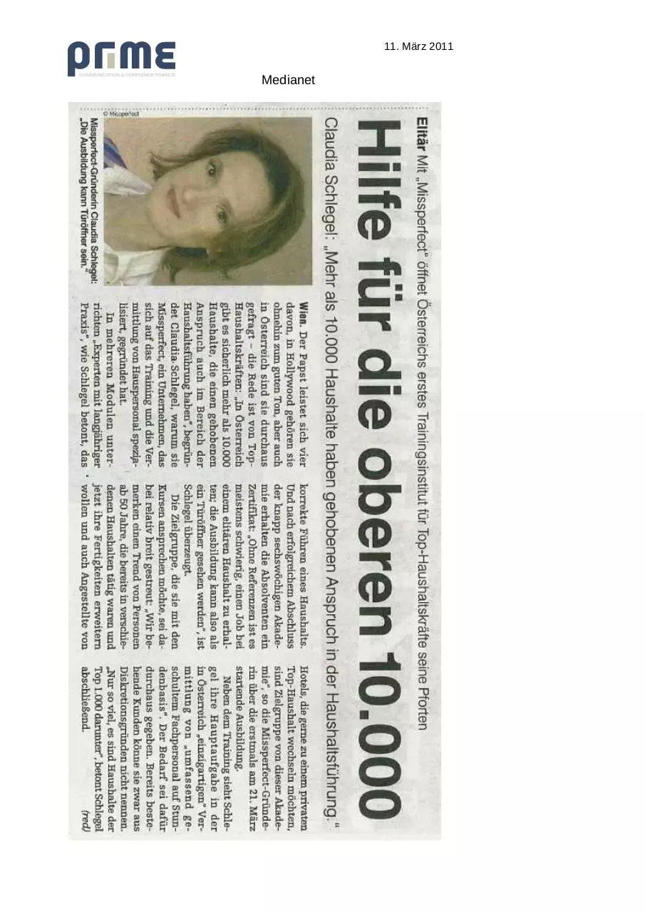 Page 1 of 1, Medianet 2011
