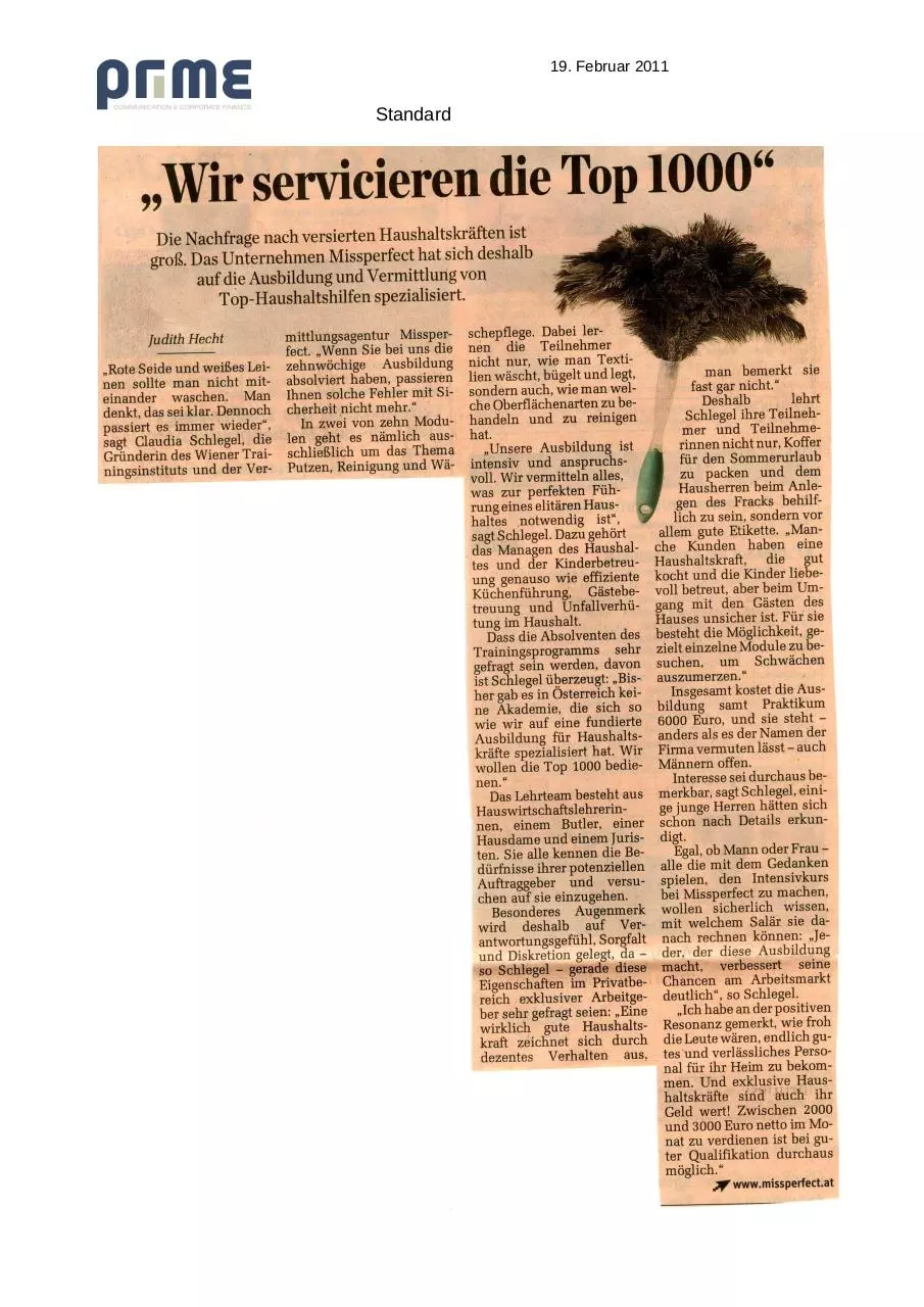 Page 1 of 1, Standard 2011