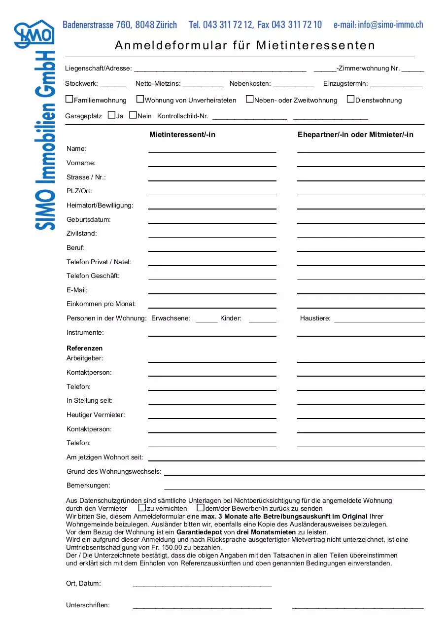 Document preview - SIMO_Anmeldeformular_WG.pdf - Page 1/1