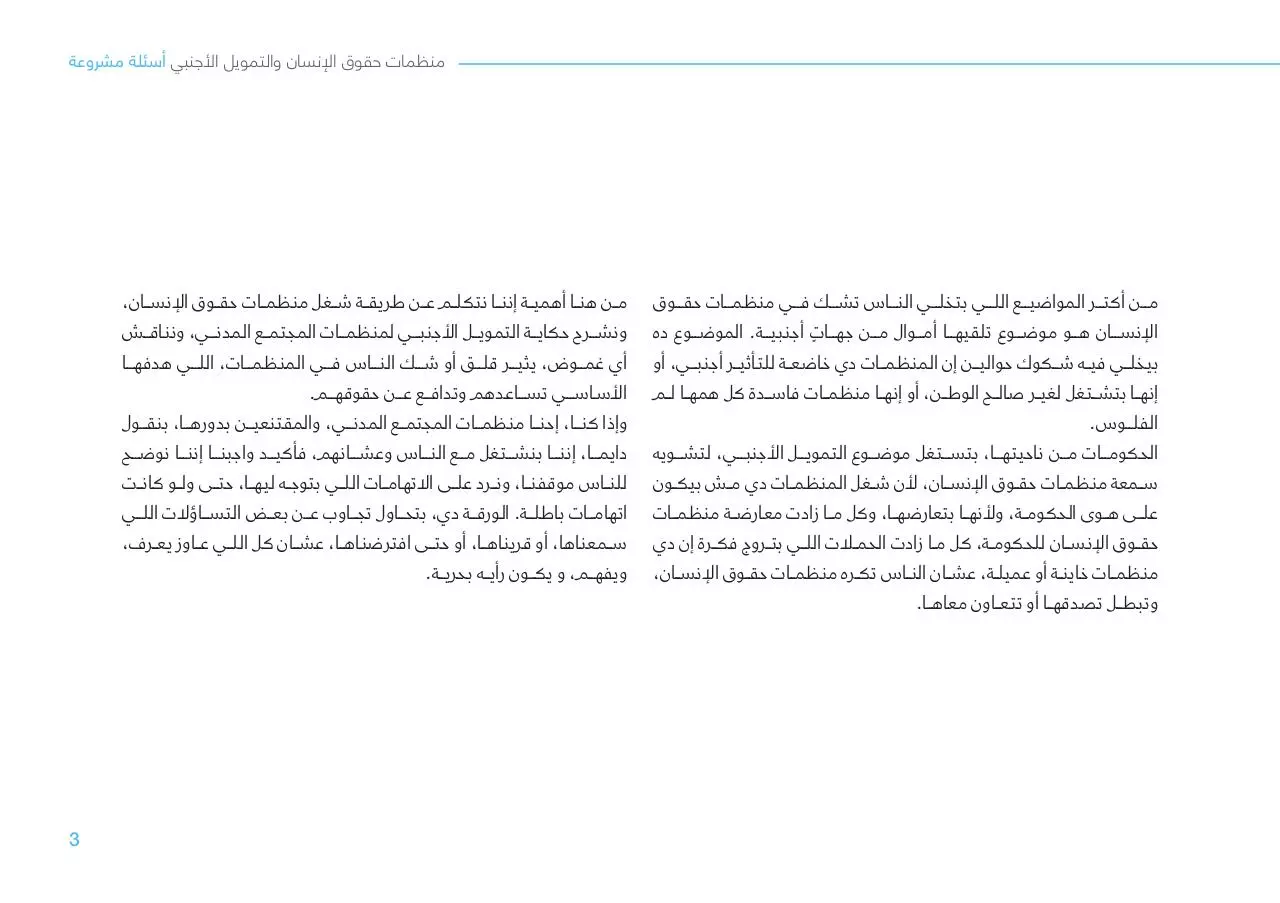 Page 3 of 23, Rights organisations and foreign funding in Egypt