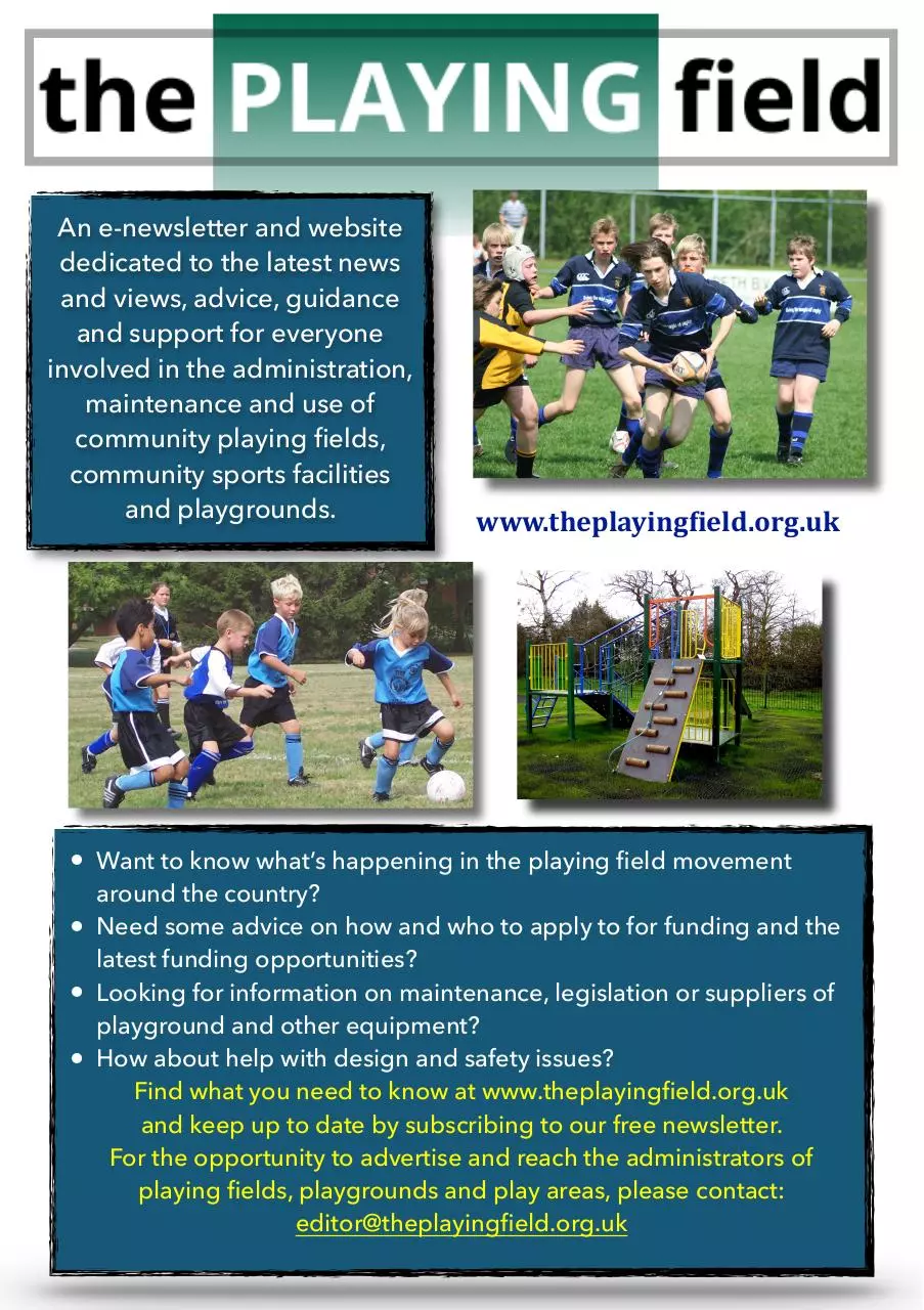 Page 1 of 1, ThePlayingFieldFlyer 2 A5 SK