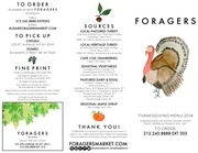 Page 1, thanksgiving menu foragers