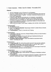 Page 1, Testat Anatomie