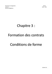 chapitre 3 conditions de forme