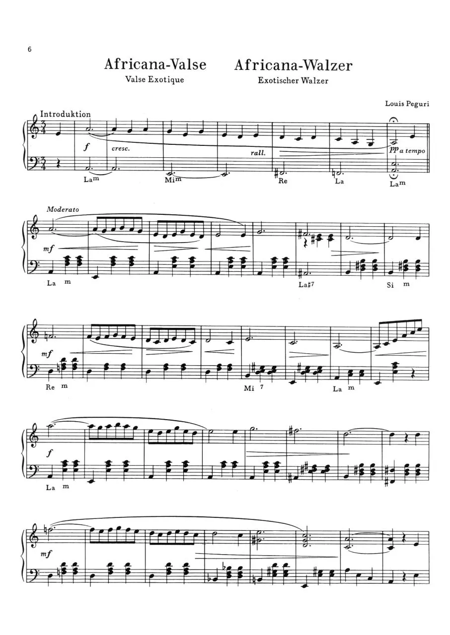 Page 1 of 1, Accordion Africana Walzer Page1