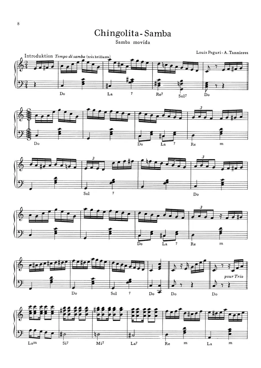 Page 1 of 1, Accordion Chingolita Samba Page1