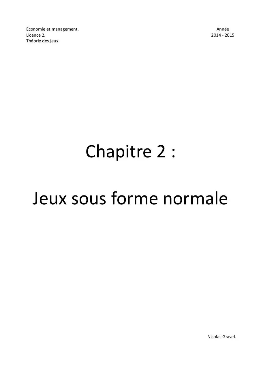 Page 1 of 20, Chapitre 2 Forme normale