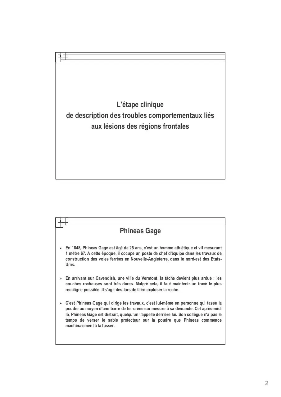 Page 2 of 124, COURS M1 Neuropsycho des FE Allain