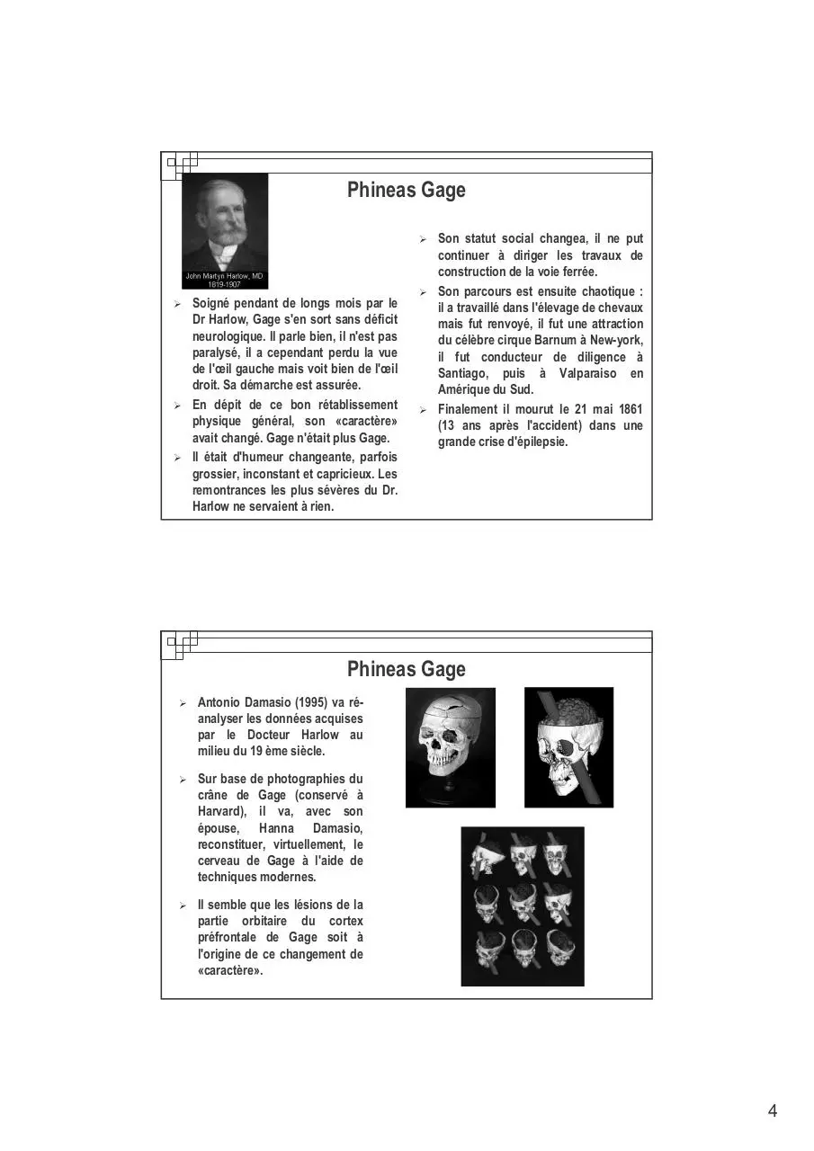 Page 4 of 124, COURS M1 Neuropsycho des FE Allain