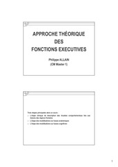 Page 1, COURS M1 Neuropsycho des FE Allain