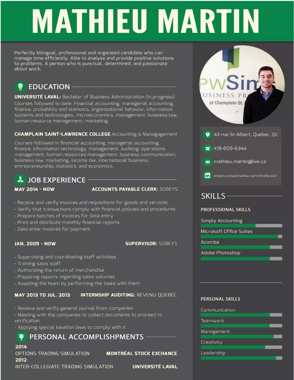 Page 1 of 1, resume