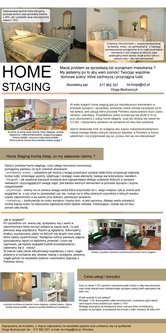 Page 1 of 1, HOME STAGING ulotka