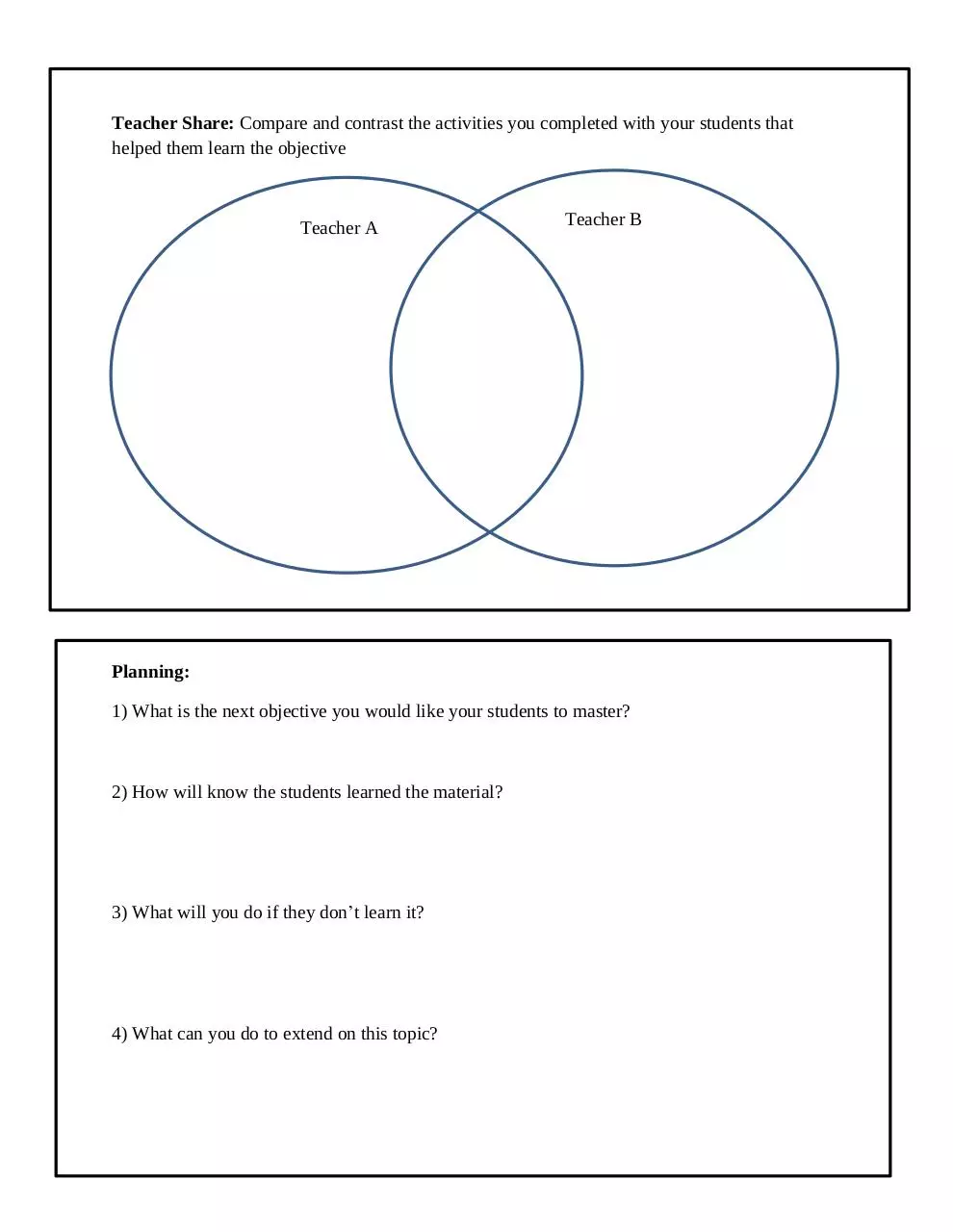Page 2 of 2, Professional Learning Community Communication Log (PDF)