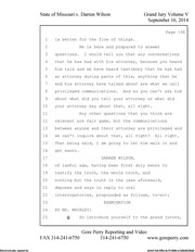 Page 2, darren wilson testimony snippet