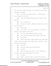 Page 3, darren wilson testimony snippet
