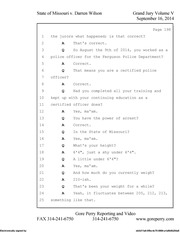 Page 4, darren wilson testimony snippet
