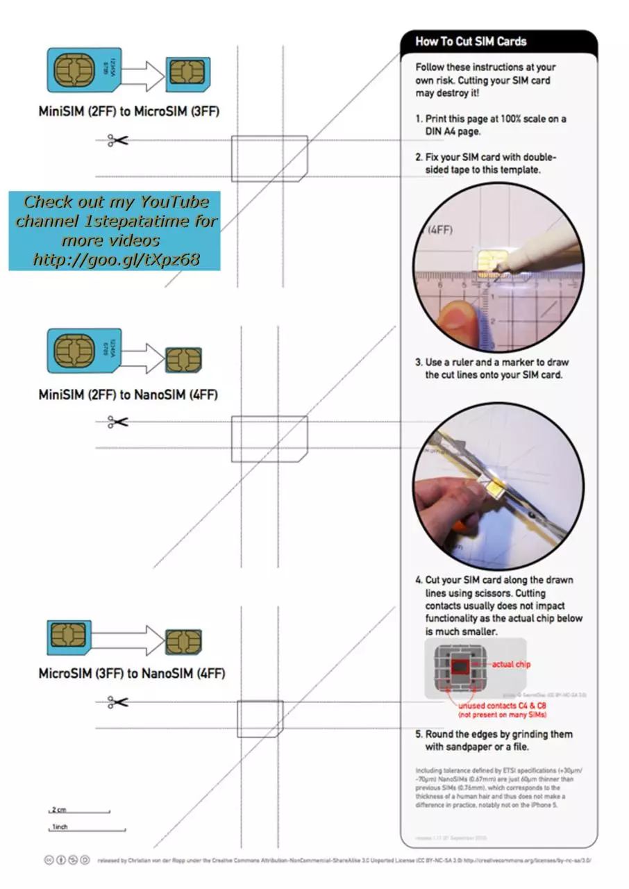 Page 1 of 1, how to cut a sim card